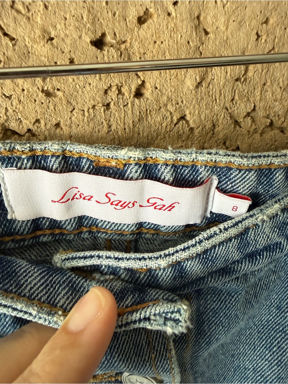 Lisa Says Gah Light Blue Button-Front Denim Maxi Skirt - Picture 2 of 4